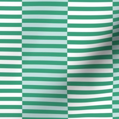 offset vertical stripes/green and mint