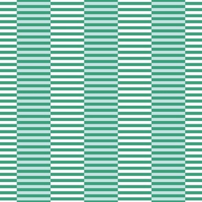 offset vertical stripes/green and mint