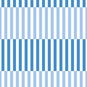 offset horizontal stripes/vibrant blue