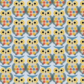 Owl pattern blue 