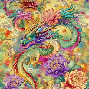 Golden Rainbow Dragon of the New Year