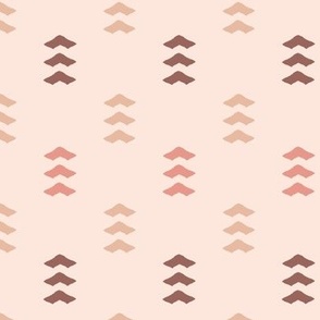 Peach, Pink and Brown Linear Geometric