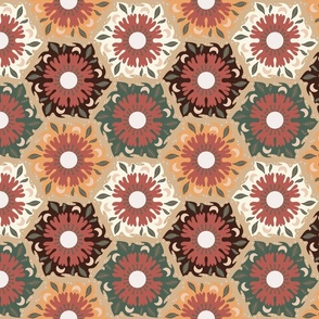 Hexagon Floral Cottagecore Tiles