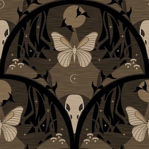So It Goes / Forest Biome / Gothic / Dark Moody / Skull Butterfly / Sepia / Medium