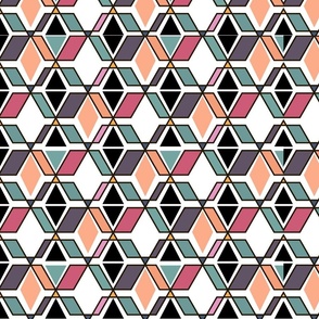 multicolored geometric, art deco pattern fashionable beautiful modern