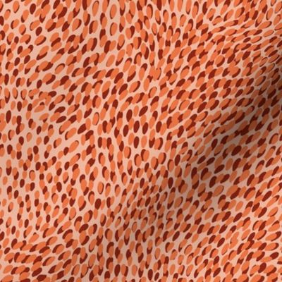 Earth awakening - animal - cheeta / leopard - dots - red / orange / pink