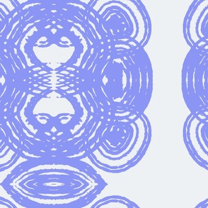 (L) Abstract Boho Mandala Waves in Periwinkle