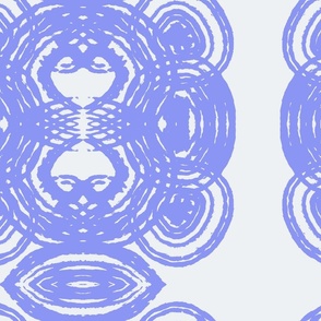 (M) Abstract Boho Mandala Waves in Periwinkle Blue