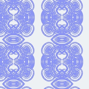 (S) Abstract Boho Mandala Waves in Periwinkle Blue