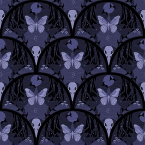 So It Goes / Forest Biome / Gothic / Dark Moody / Skull Butterfly / Halloween / Indigo / Medium