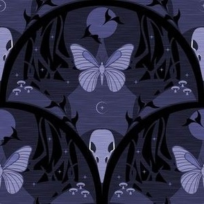 So It Goes / Forest Biome / Gothic / Dark Moody / Skull Butterfly / Indigo / Small