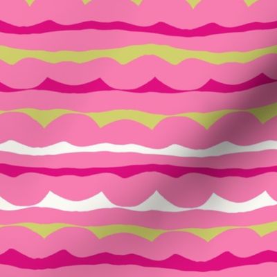 Surfer Stripes for Summer, Pink and Green