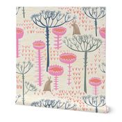 Block print scandinavian meadow - M