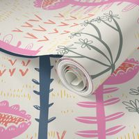 Block print scandinavian meadow - M