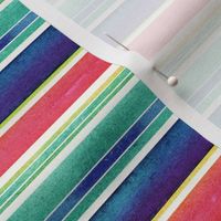 12" Mexican Serape Blanket Stripe Bright Colorful by Audrey Jeanne