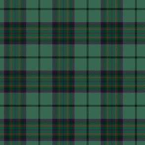 plaid medium and dark green with purple and red accent lines