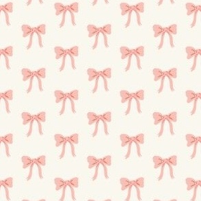Coquette bows in pink and red on cream / small /  for cute girls bows and accessories
