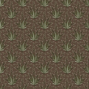 Forest Biome - Floral Motifes - Whimsical Woodland - Brown BG