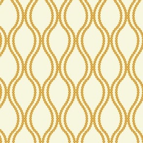 Linking waves vertical in golden yellow and beige