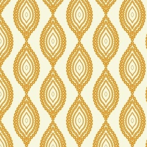 Dotted leaves pattern in beige and gold colors