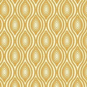 Indian style decorative floral pattern in beige and gold colors