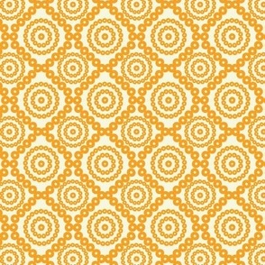 Dotted circle in beige and gold