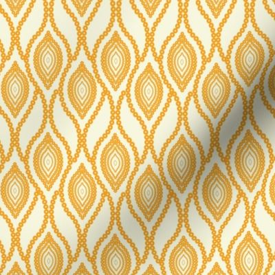 Floral Decorative Pattern in beige and gold