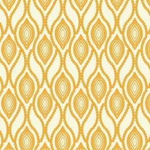 Floral Decorative Pattern in beige and gold