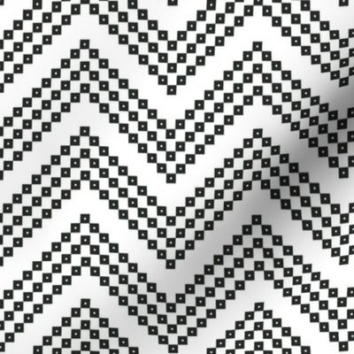 Black chevron pattern on white