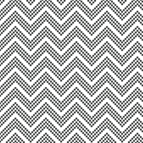 Black chevron pattern on white