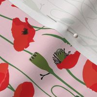 Red poppies seamless pattern
