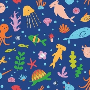 Ocean Critters Blue