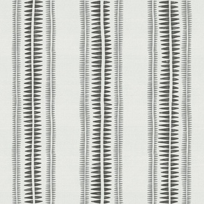Charcoal and gray fern leaf vertical stripe