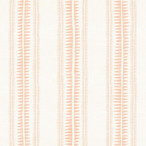 Peach fuzz and nude neutral fern leaf vertical stripe