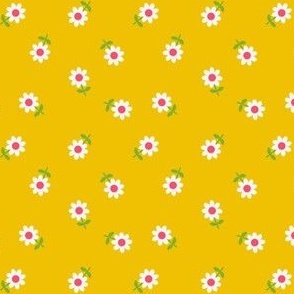 Daisy Time! (mini print) in yellow