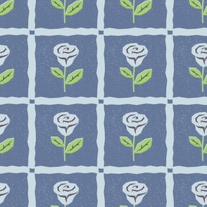 Blue Floral Tile