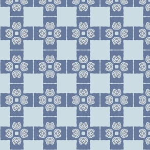 Blue Trellis Tile Pattern/ Small
