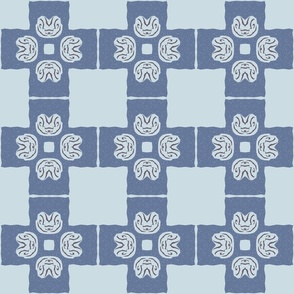 Blue Trellis Tile Pattern