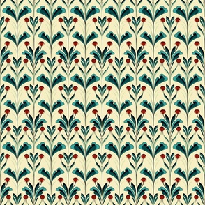 Art Deco Flora: Seamless Vintage-Inspired Pattern 