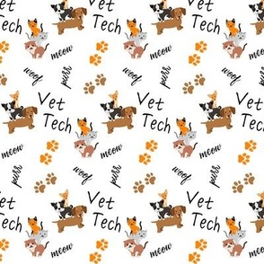 Vet tech dog and cat