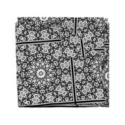 Black and white pattern for headscarf and bandanas or patchwork