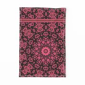 Pink and black ornament shawl patchwork shawl