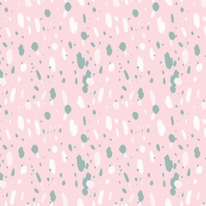 Lacey Rose Baby Pink + Teal Dalmatian - Spotted