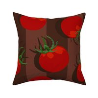 Little Tomato | XLg on Brown Stripes