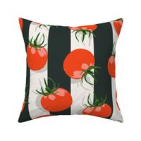 Little Tomato | XLg on Black & White Stripes