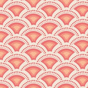 scallop pattern geometric pink