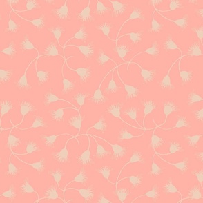  cream latte blossom gum on pale peach pink background