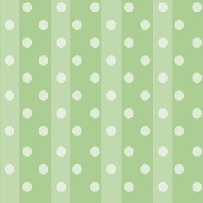 Fall Tango green stripes dots