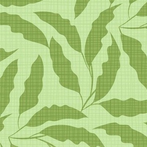 Leaf Sprig Silhouettes in Olive