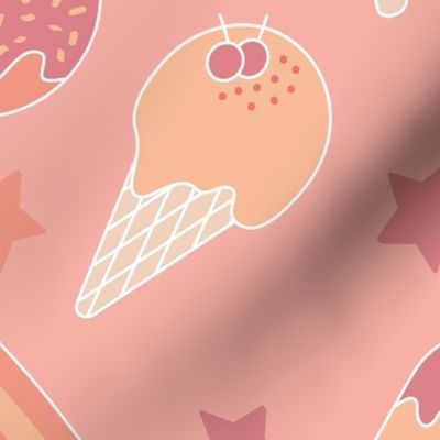 Ice cream - peach fuzz- large scale